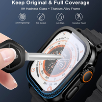 Vente en gros pour IWatch Ultra 2 3 4, étui de montre avec protection d'écran en verre trempé pour Apple Series 12, étui de montre intelligente