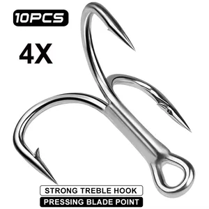 Treble Hooks Super Needle Point Hook 4X Strong Treble Fishing Hooks