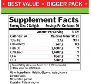OEM/ODM Aceite de hígado de bacalao de alto contenido Omega-3 EPA y DHA Aceite de pescado de aguas profundas Apoya el sistema inmunológico Cápsulas blandas de aceite de pescado natural - Product Image 4