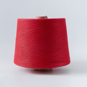 Fil fantaisie 100% coton cardé teint, 32S, haute uniformité, écologique, anti-boulochage, pour tricot et tissage à la main - Product Image 1