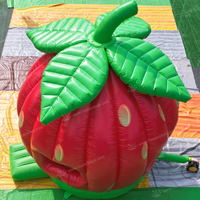 Château gonflable en PVC commercial en forme de fraise, Moonwalk, château de saut pour légumes, certifié CE, garantie de 3 ans, capacité de 300 kg