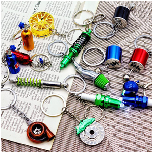 Wsnbwye Porte-clés en métal 3D DIY, style caricature, avec plaque de frein à sublimation - Product Image 2