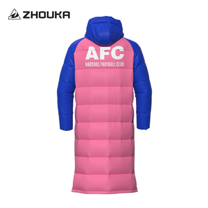 Vente en gros sur mesure Vêtements longs coupe-vent pour entraînement Veste de football Sublimation en duvet Survêtements Manteau d'hiver en coton pour le football - Product Image 3