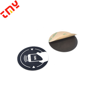 Étiquette NFC 215 en PVC haute température, ronde de 25 mm, 13,56 MHz, étanche, pour paiement par carte professionnelle, autocollant ISO 14443A
