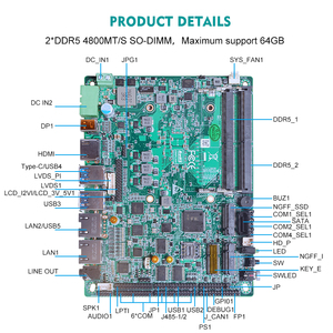 Computadores de Placa Única de 3,5 Polegadas SBC 2 LAN 6COM Intel 13ª 12ª Geração Core I3 I5 I7 2*DDR5 4*Display CAN Placa Mãe Industrial X86 - Product Image 3