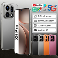 Teléfono X9 Pro Original Desbloqueado, Pantalla de 7.3 Pulgadas, Deca Core, 16GB de RAM, Smartphone 5G, Cámara HD de 108MP para Viajes, Grabación y Creación de Vlogs