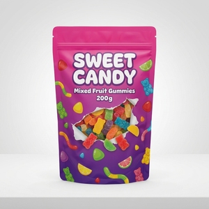 Borsa personalizzata all'ingrosso di fabbrica per miscele alimentari, sacchetto stand-up, snack, confezione in plastica - Product Image 1