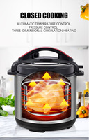 Olla a presión eléctrica, vaporera multifunción LED de 6 cuartos de galón, preajuste de 24 horas, arroz, olla de cocción lenta, calentador de vapor, multicocina