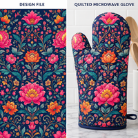 Gants de cuisine et protège-plat en coton résistants à la chaleur avec logo personnalisé pour barbecue et four