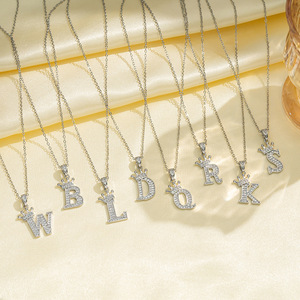 Collares con Colgante de Letras del Alfabeto de Circonio, Estilo Hip Hop para Hombres y Mujeres, Collar con Cadena Dorada y Letra Inicial - Product Image 5