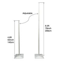 Lot de 2 supports de colonne à ballons réglables en alliage d'aluminium, supports de fleurs robustes en métal pour célébrations, usage intensif