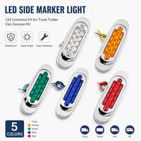 Nouvelles feux de position latéraux LED 12V 24V DH-035 à 16 segments avec bord électroplaqué pour camions et remorques