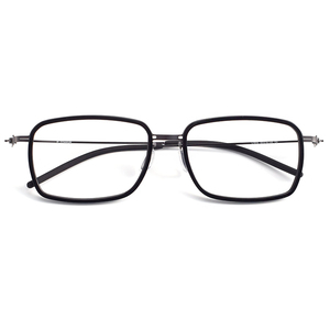 L1010 alta calidad titanio Vintage <span class=keywords><strong>Retro</strong></span> cuadrado espectáculo marco oro sólido ligero diamante prescripción gafas gran oferta - Product Image 1