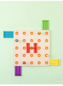 Nouveau jouet éducatif en bois pour bébé, jouet de coordination œil-main, planche à enfiler avec cartes, puzzle préscolaire pour enfants - Product Image 5