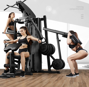Ensemble de fitness pour la maison, station d'entraînement multi-gym à 3 postes pour l'exercice et la musculation, en acier, à utiliser à la maison - Product Image 6
