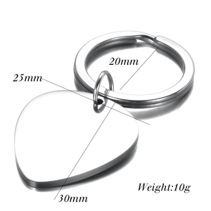 Barato <span class=keywords><strong>al</strong></span> <span class=keywords><strong>por</strong></span> <span class=keywords><strong>mayor</strong></span> grabado 316L de acero inoxidable de 1,8mm fina corazón llavero de acero inoxidable - Product Image 2