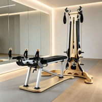 Unité combinée de tour à poulies en bois d'érable durable pour système d'extension Pilates, équipement pour salle de yoga et studio de Pilates