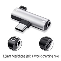 Profession elle 2 IN 1 USB C zu AUX 3,5mm Audio-Kopfhörer Aufladen Dual-Jack-Schnitts telle Adapter Splitter