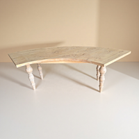 Table à manger en bois massif de style farmhouse moderne, 10 places