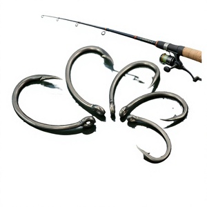 Boîte de 50 hameçons à poissonner à ardillon 8011 en acier inoxydable avec revêtement PTFE, super résistants pour la pêche en eau salée - Product Image 2