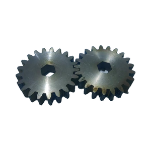 เฟืองตรงขนาดเล็กแบบมีหนาม เฟืองเหล็กแบบเกลียว ร่องลิ่มแบบเฮลิคอล ผลิตจากเหล็กกล้าไร้สนิม พร้อมแกนเหล็กกล้าไร้สนิมและชิ้นส่วนตลับลูกปืน - Product Image 2