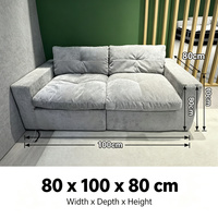 Housse amovible et lavable pour canapé compressé, éponge haute densité, tuftée en grille, modulaire en forme de L, personnalisable OEM ODM, directement de l'usine