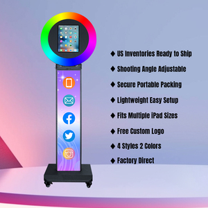 Photomaton de fête avec impression instantanée, kiosque à selfies, lumière RVB, télécommande, photomaton en métal, machine à photomaton pour iPad - Product Image 5