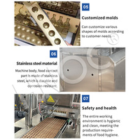 Ligne de production entièrement automatique de bonbons gélifiés multifonctionnels 3D à base de pectine, de gélatine et d'amidon, machine à fabriquer des oursons gélifiés