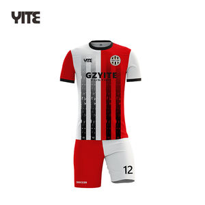 Set Jersey Sepak Bola Desain Terbaru Kustom, Seragam Tim Sepak Bola Kain Antilembap - Product Image 2