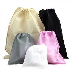 Bolsa de Tela Mini con Cordón y Asa de Cuerda, Blanca Lisa, Sin Tejido, de la Marca Conlene, con Logotipo Personalizado - Product Image 3