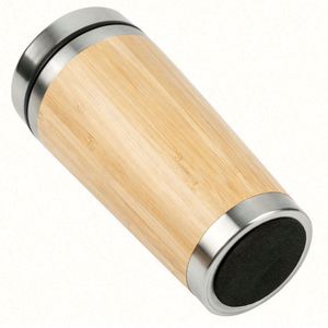 Portable <b>Thermal</b> <b>Mug</b> Stainless Steel Wide Mouth Bamboo Coffee <b>Mug</b> Insulated Cup - Product Image 4