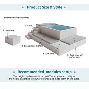 Piscine hors sol compacte pour hôtel et jardin avec transat, <span class=keywords><strong>jacuzzi</strong></span> de luxe et piscine de bronzage en promotion - Product Image 5
