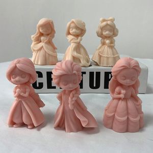 Princess Girl Candle Mold Plaster Doll Plaster Diffuser Stone Aromatherapy Decoration Mold - Product Image 5