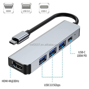 <strong>USB</strong> <strong>C</strong> PD <strong>Type</strong>-<strong>C</strong> Multifunction Hub Adapter with 4K for <strong>HDMI</strong> 5 PORTS 3.0 Interface Stock Product - Product Image 2