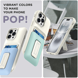 เคสโทรศัพท์แบบกระเป๋าสตางค์สำหรับ <span class=keywords><strong>iPhone</strong></span> 16 15 14 13 12 <span class=keywords><strong>11</strong></span> <span class=keywords><strong>Pro</strong></span> 16E TPU PC เปิดง่ายฝาหลังมีขาตั้ง - Product Image 3