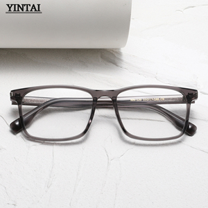 Occhiali ottici quadrati in fibra di acetato da uomo di design accessori per occhiali - Product Image 1