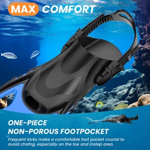 <span class=keywords><strong>Aletas</strong></span> <span class=keywords><strong>de</strong></span> Snorkel <span class=keywords><strong>con</strong></span> Correa Ajustable y Hebilla <span class=keywords><strong>de</strong></span> Liberación Rápida, <span class=keywords><strong>Aletas</strong></span> <span class=keywords><strong>de</strong></span> <span class=keywords><strong>Natación</strong></span> <span class=keywords><strong>de</strong></span> Talón Abierto y Pala Corta para Viajes - Product Image 4
