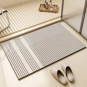 Factory wholesale bathroom floor absorbent non-slip toilet carpet door mat can be customized size pattern logo