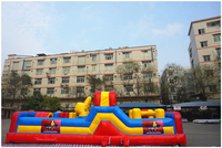 Parcours d'obstacles combiné gonflable 18.3x5.7x6.5m personnalisé