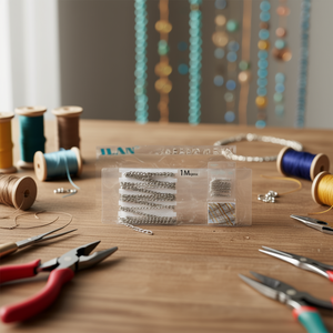 Catena in metallo ILAN, circa 1 metro, colore argento, per la creazione di gioielli - Product Image 3