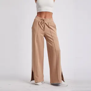 Лидер продаж, женские мягкие удобные французские махровые повседневные брюки с боковыми карманами