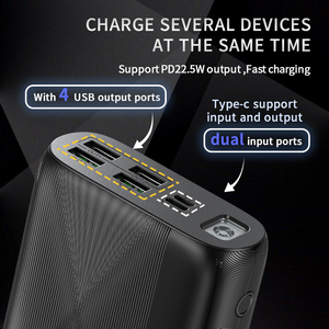 Banco de energía de la mejor calidad 30000mAh PD22.5W Banco de Energía de salida Cargador portátil con salida de 4 potenciómetros USB - Product Image 6