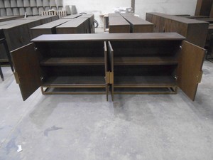 MRS WOODS antico classico in olmo di recupero moderno soggiorno 4 ante Cabinet Storage Design - Product Image 3