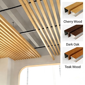 Aluminum Fireproof Waterproof Moisture-Proof Square Ceiling Tiles with <strong>Metal</strong> <strong>Grid</strong> for Basement Pool House Hall Office Building - Product Image 2