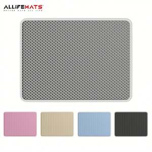 เสื่อทรายแมวเนื้อใสหลากสีกันลื่นแผ่นปูทรายแมว - Product Image 2