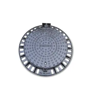 Manhole Covers Suppliers EN124 D400 C250 Epoxy Coating DCI Ductile Iron Recessed 600 Diameter Water Tank Manhole Cover Foundry