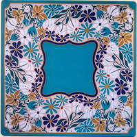 Alas Mahjong Turquoise 31.5"x31.5" Neoprena Anti-Selip Peredam Suara untuk Mahjong Amerika