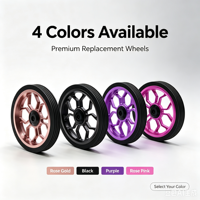 Roue à roulement facile BLAZZEN 82 mm en aluminium électroplaqué, durable et légère, compatible avec les vélos pliants, version améliorée