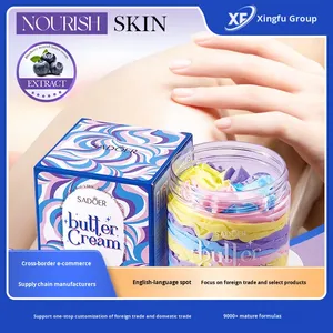 Crème hydratante pour le visage à l'acide hyaluronique à l'avocat et aux bleuets, à base de plantes, pour une utilisation nocturne, pour tous les types de peau, crème pour le corps colorée - Product Image 6