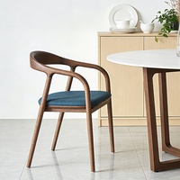 Chaise de salle à manger nordique en bois massif avec rembourrage doux, fauteuil moderne pour la maison, salles à manger, hôtels, gîtes, salon, chambre, bureau